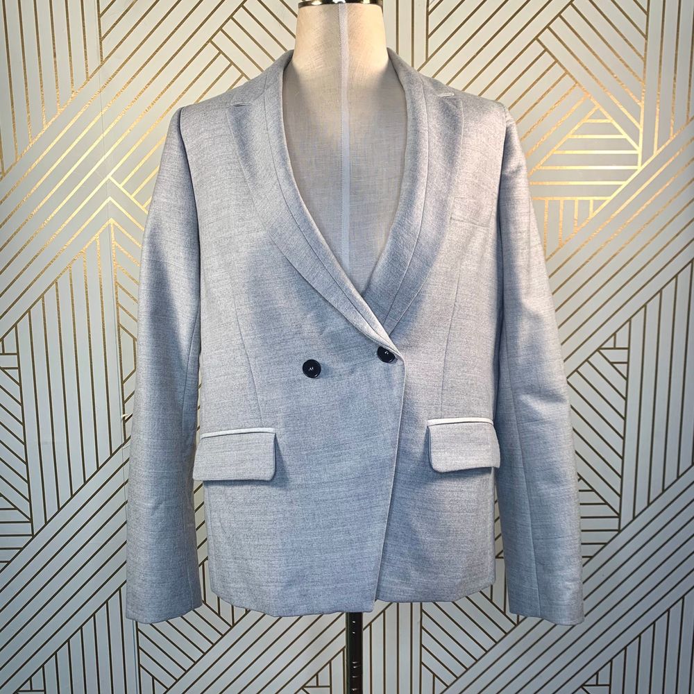 Gerard Darel Gray Wool Double Breasted Blazer